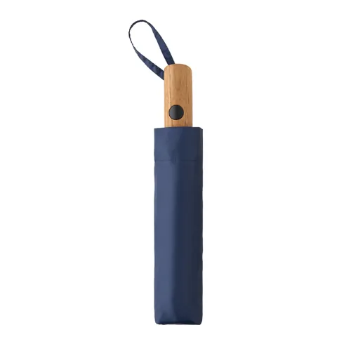 Kaycey 21" AWARE™ RPET akácfa mini auto nyitású esernyő Kék 