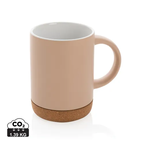 Kerámia bögre parafa talppal 280 ml Barna 