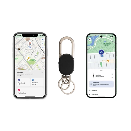 Keyfinder Dual kulcstartó Fekete 
