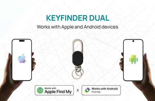 Keyfinder Dual kulcstartó Fekete 