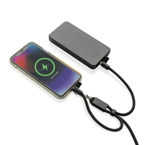 LoopAmp RCS RPET állít.csuklópántos telefontartó, 60W kábel Fekete 