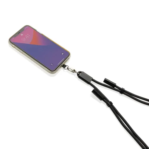 LoopAmp RPET állítható 160cm tel. zsinór + 60W kábel Fekete 