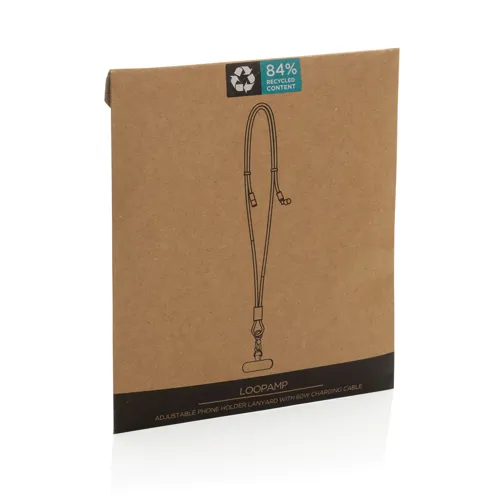 LoopAmp RPET állítható 160cm tel. zsinór + 60W kábel Fekete 