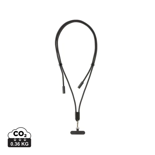 LoopAmp RPET állítható 160cm tel. zsinór + 60W kábel Fekete 