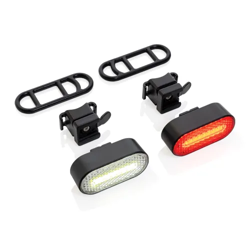 Lumino RCS újrahaszn. műanyag USB újratölthető kerékpárlámpa Fekete 