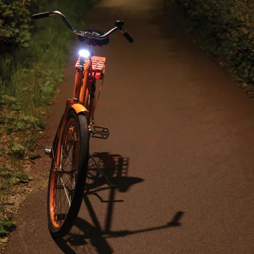 Lumino RCS újrahaszn. műanyag USB újratölthető kerékpárlámpa Fekete 