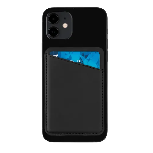 Mágneses telefon- és kártyatartó Fekete 