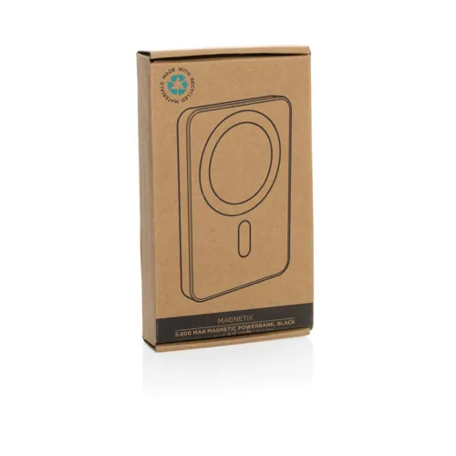 Magnetix RCS újrahaszn. műanyag 5000 mAh mágneses powerbank Fekete 