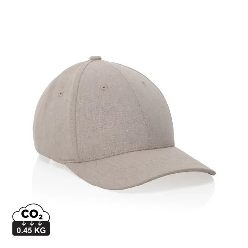 Milo AWARE™ újrah. heather 6 paneles baseball sapka, 200 gr Fehér 