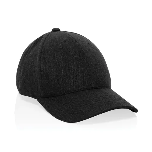Milo AWARE™ újrah. heather 6 paneles baseball sapka, 200 gr Fekete 