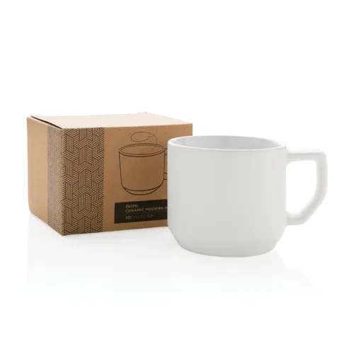 Modern kerámia bögre 350 ml Fehér 