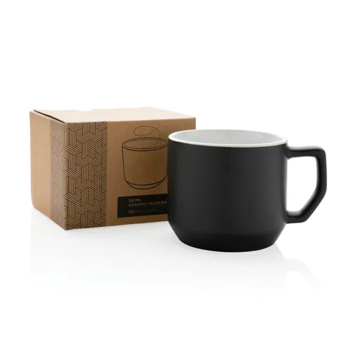 Modern kerámia bögre 350 ml Fekete 