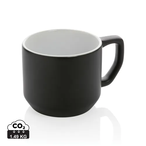 Modern kerámia bögre 350 ml Fekete 