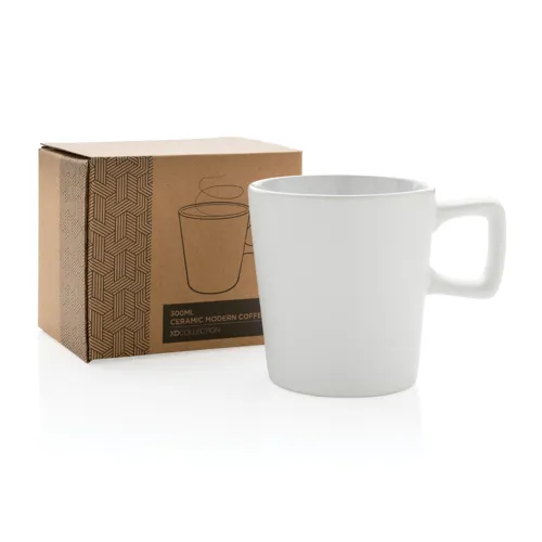 Modern kerámia kávésbögre 300 ml Fehér 