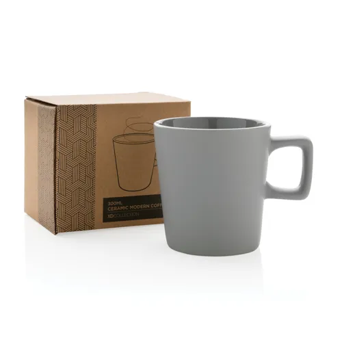 Modern kerámia kávésbögre 300 ml Szürke 