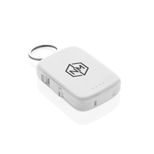 Nexo RCS kulcstartó 20 000 mAh-s powerbank integrált kábelek Fehér 
