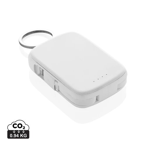 Nexo RCS kulcstartó 20 000 mAh-s powerbank integrált kábelek Fehér 