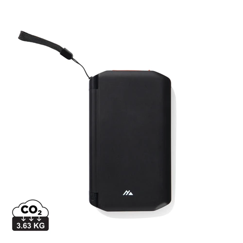 Nordic Drift Titan 10 000 mAh-s napelemes powerbank Fekete 