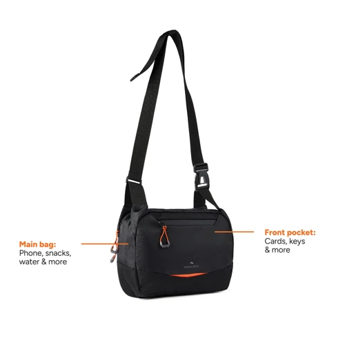 Nordic Drift Trail RCS crossbody táska, 4 l Fekete 