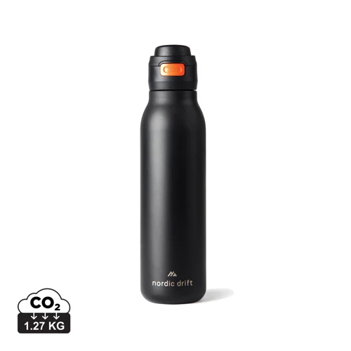 Nordic Drift Trail RCS egyfalú vizespalack, 750 ml Fekete 