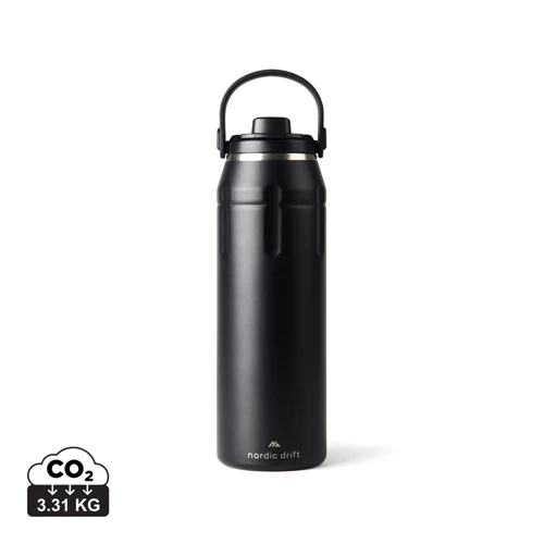 Nordic Drift Trail RCS szigetelt sportpalack, 940 ml Fekete 