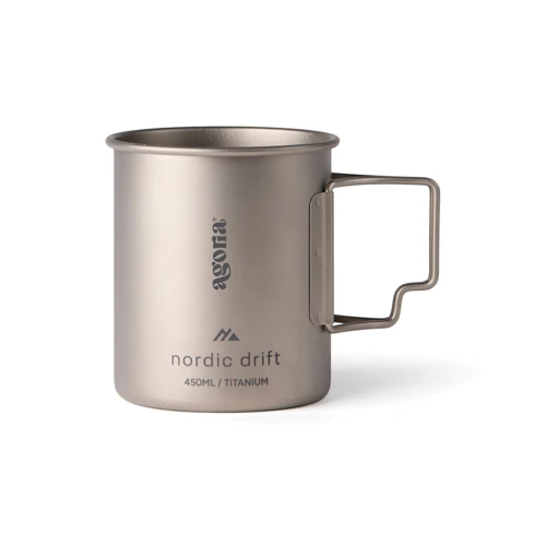 Nordic Drift Trail ultrakönnyű titán 450 ml-es bögre Szürke 