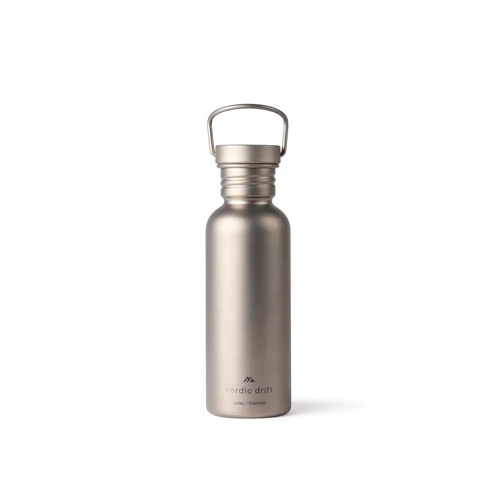 Nordic Drift Trail ultrakönnyű titán 600 ml-es vizespalack Szürke 