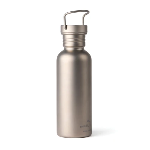 Nordic Drift Trail ultrakönnyű titán 600 ml-es vizespalack Szürke 