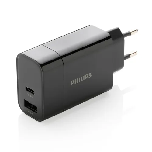 Philips 30W-os ultragyors PD fali töltő Fekete 