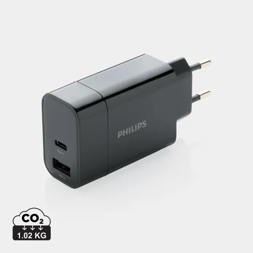 Philips 30W-os ultragyors PD fali töltő Fekete 