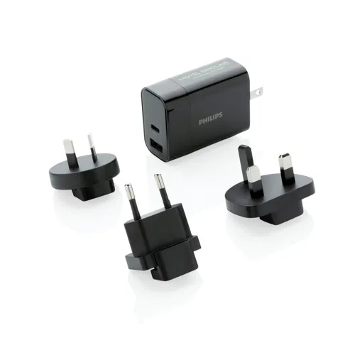 Philips 30W-os ultragyors PD töltő utazáshoz Fekete 