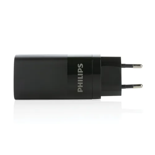 Philips 65W ultra gyors PD 3-portos USB fali töltő Fekete 