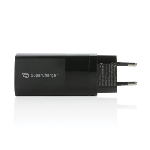 Philips 65W ultra gyors PD 3-portos USB fali töltő Fekete 
