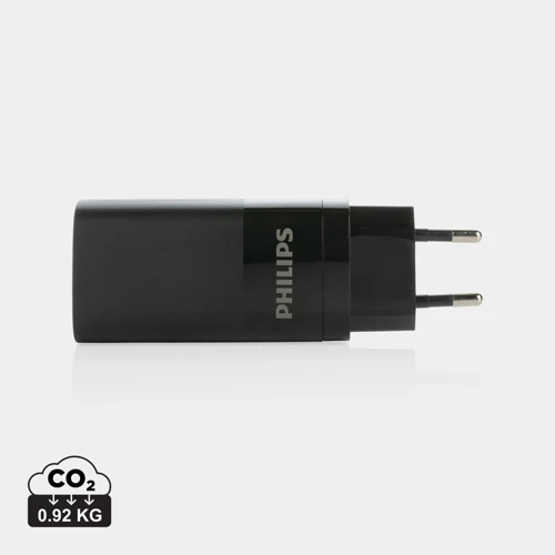 Philips 65W ultra gyors PD 3-portos USB fali töltő Fekete 