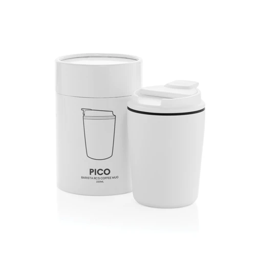 Pico Barista RCS kávés bögre 220 ml, cső alakú díszdobozban Fehér 