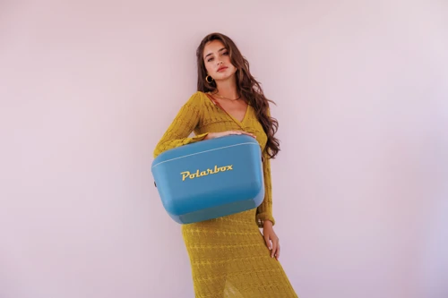 Polarbox Original közepes méretű, 12 l-es vintage hűtőtáska Kék 