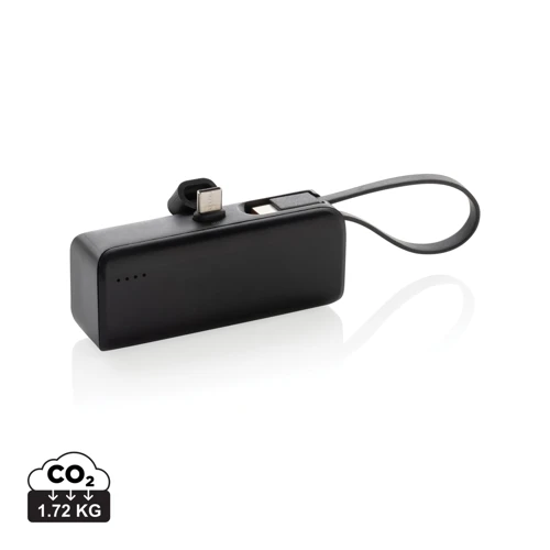 Powerlink RCS újrah. műanyag 3000mAh powerbank USB-C Fekete 