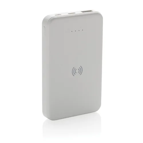 RCS újrah. műanyag 5000 mAh 5W-os vezeték nélküli powerbank Fehér 
