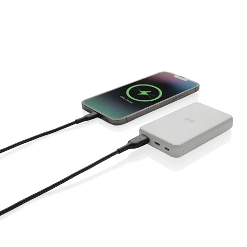 RCS újrah. műanyag 5000 mAh 5W-os vezeték nélküli powerbank Fehér 