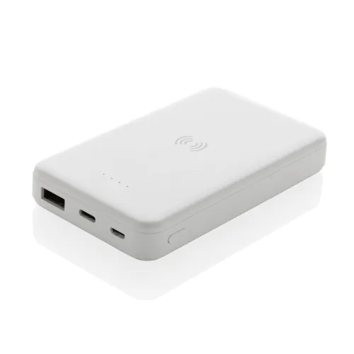 RCS újrah. műanyag 5000 mAh 5W-os vezeték nélküli powerbank Fehér 