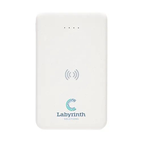 RCS újrah. műanyag 5000 mAh 5W-os vezeték nélküli powerbank Fehér 