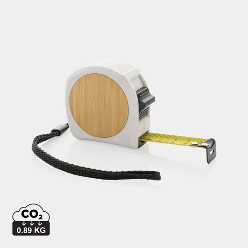 RCS újrahaszn. műanyag bambusz mérőszalag 5 m/19mm Fehér 