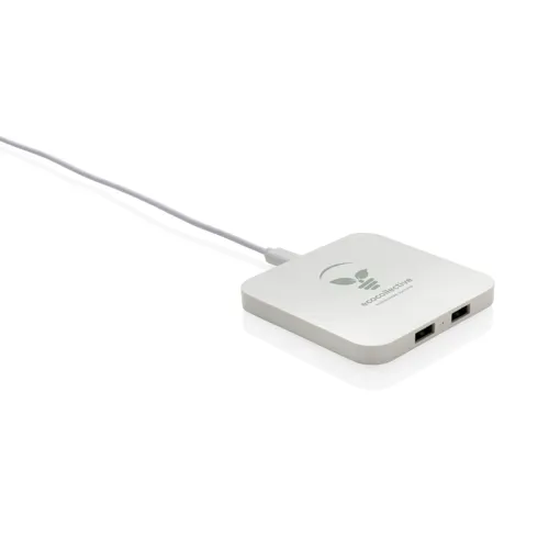 RCS újrahasznosított műanyag 10W vezeték nélküli USB port Fehér 