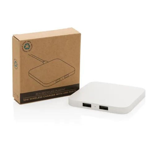 RCS újrahasznosított műanyag 10W vezeték nélküli USB port Fehér 