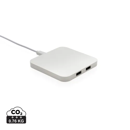 RCS újrahasznosított műanyag 10W vezeték nélküli USB port Fehér 