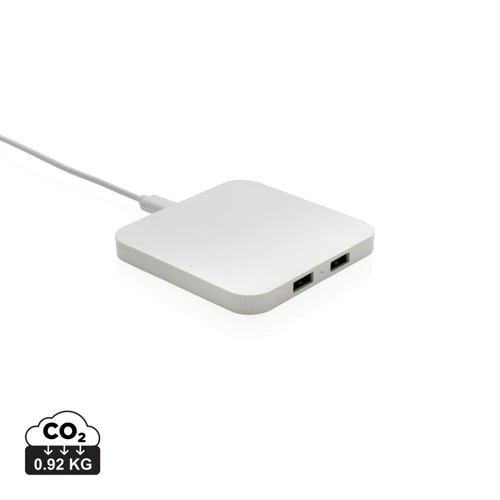 RCS újrahasznosított műanyag 10W vezeték nélküli USB port Fehér 