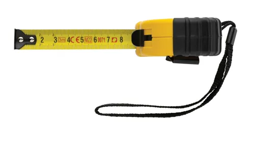RCS újrahasznosított műanyag 3 m/16 mm-es mérőszalag Sárga 