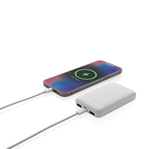 RCS újrahasznosított műanyag 5000 mAh powerbank Fehér 