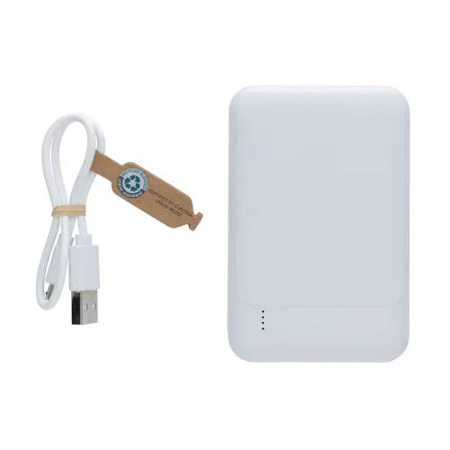 RCS újrahasznosított műanyag 5000 mAh powerbank Fehér 