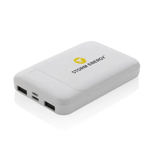 RCS újrahasznosított műanyag 5000 mAh powerbank Fehér 